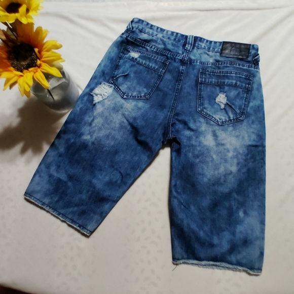 MEN'S DENIM SHORTS Smoke Rise Blue - Picture 3 of 14